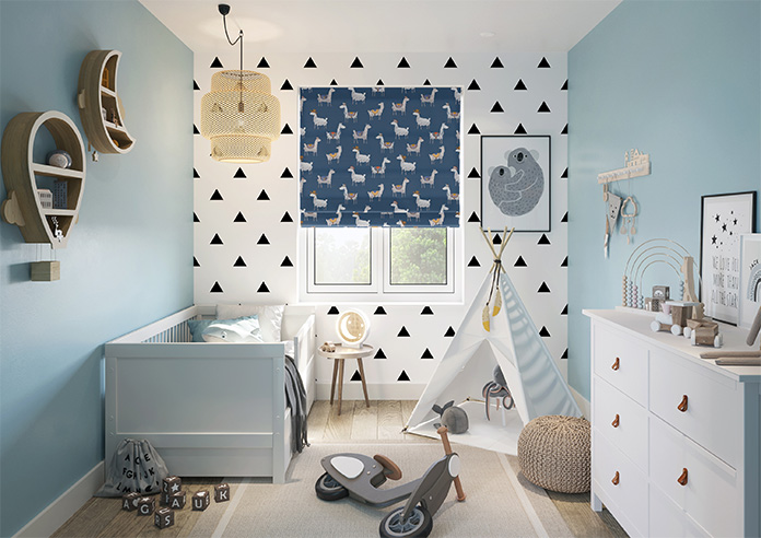 Alpaca, Indigo - Roman Blind - Image 8